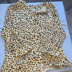 Leopard print cheetah Print Long Sleeve Top Kim Rogers top